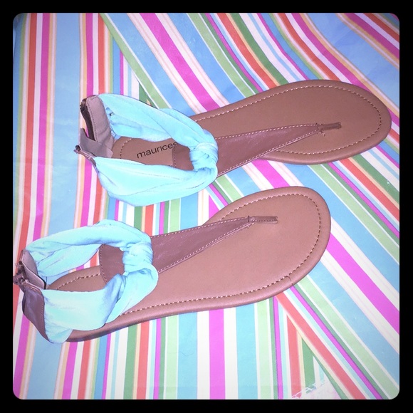 Maurices Shoes - Brand new💙 Gorgeous Tan and Mint Green Sandals